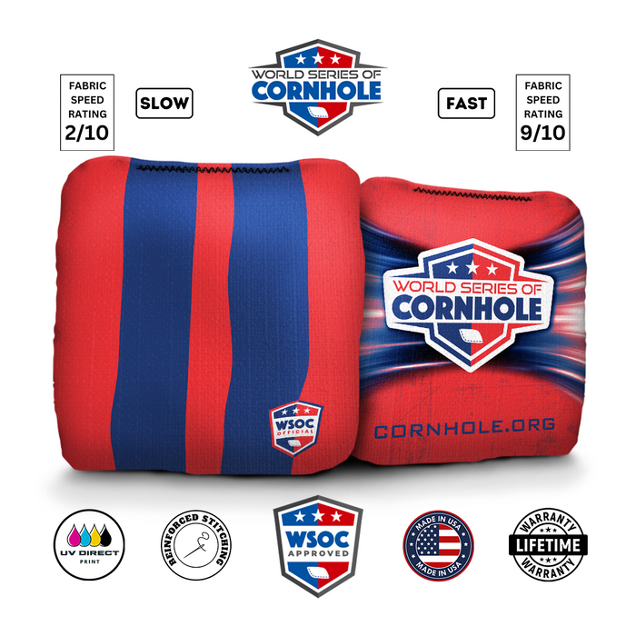 World Series of Cornhole 6-IN Professional Cornhole Bag Rapter - Classic Stripes by World Series of Cornhole