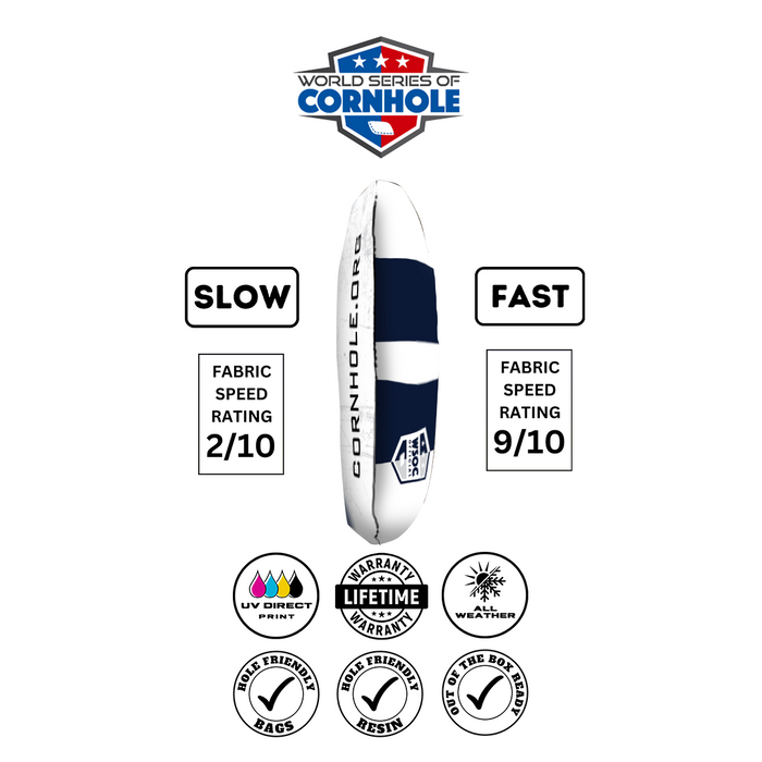 World Series of Cornhole 6-IN Professional Cornhole Bag Rapter - Classic Stripes by World Series of Cornhole