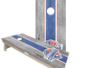 World Series of Cornhole Official 2' x 4' Professional Cornhole Board Runway 2402P - WSOC Stripes Grey and Blue