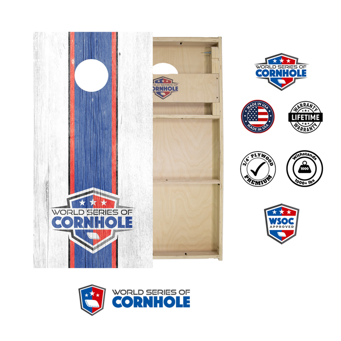 World Series of Cornhole Official 2' x 4' Professional Cornhole Board Runway 2402P - WSOC Stripes by World Series of Cornhole