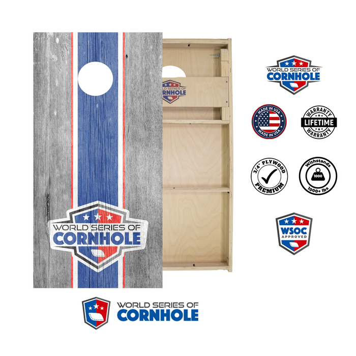 World Series of Cornhole Official 2' x 4' Professional Cornhole Board Runway 2402P - WSOC Stripes by World Series of Cornhole