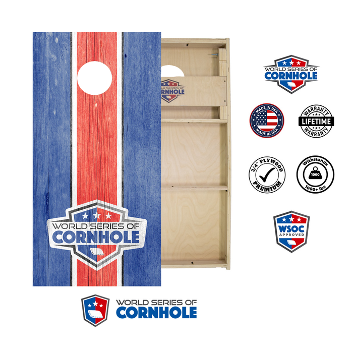 World Series of Cornhole Official 2' x 4' Professional Cornhole Board Runway 2402P - WSOC Stripes by World Series of Cornhole
