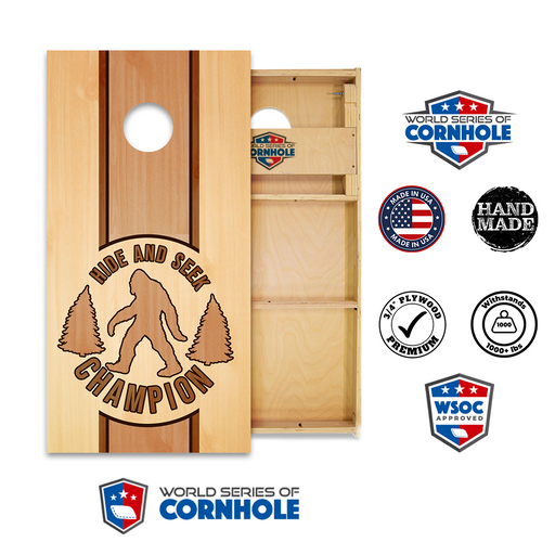 World Series of Cornhole Official 2' x 4' Professional Cornhole Board Runway 2402P - Hide and Seek Sasquatch by World Series of Cornhole