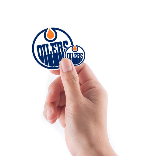 Edmonton Oilers - 5 Logo Minis (Mixed Sizes) - Official NHL - Reusable Vinyl Decals