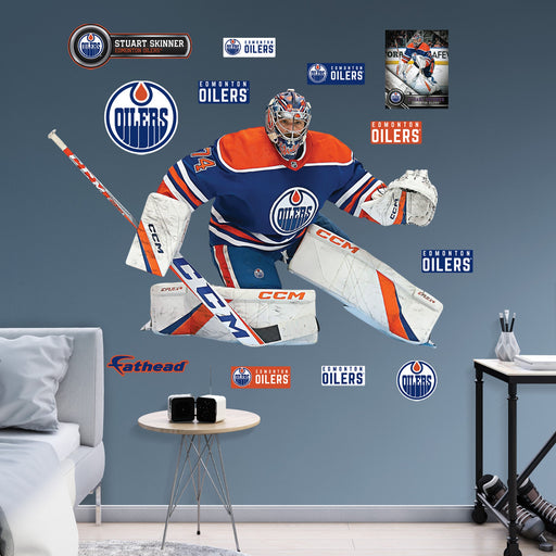 Stuart Skinner - RealBig Collection - Official NHL - Edmonton Oilers - Reusable Vinyl Wall Decals