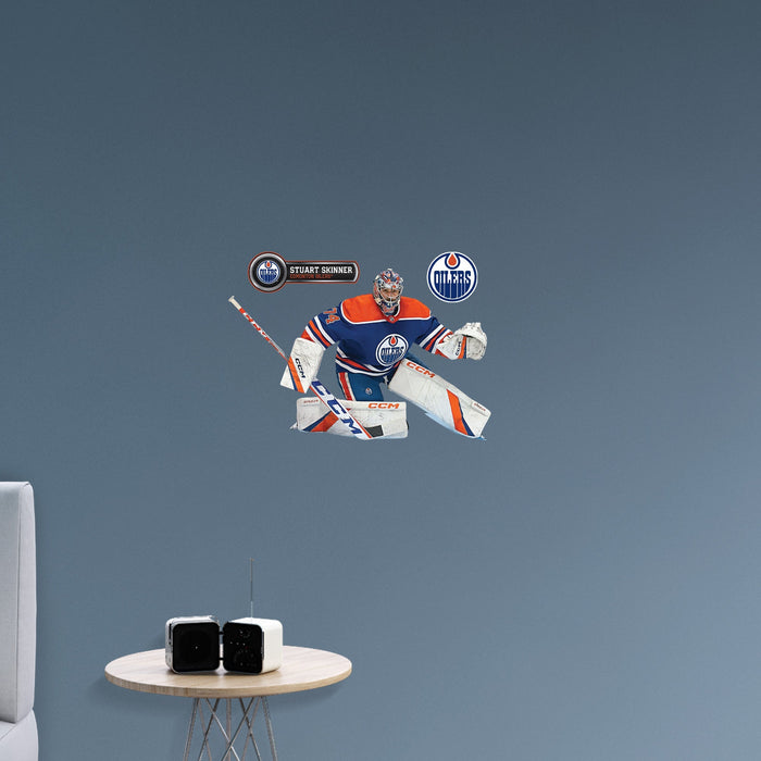 Stuart Skinner - RealBig Collection - Official NHL - Edmonton Oilers - Reusable Vinyl Wall Decals