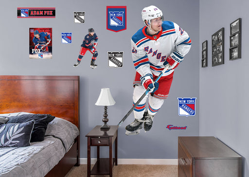 Adam Fox - RealBig Collection - Official NHL - New York Rangers - Reusable Vinyl Wall Decals #1