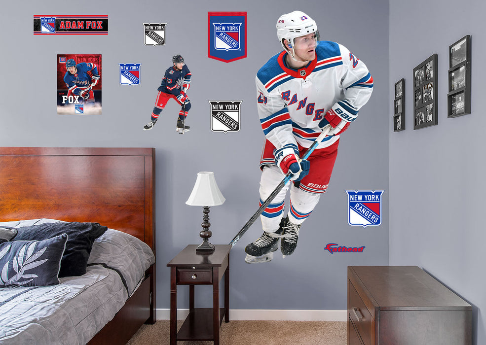 Adam Fox - RealBig Collection - Official NHL - New York Rangers - Reusable Vinyl Wall Decals #1