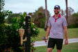 SwingJuice Men's Golf Flag Polo White & Flag Unisex Active Rope Hat Navy-Multi