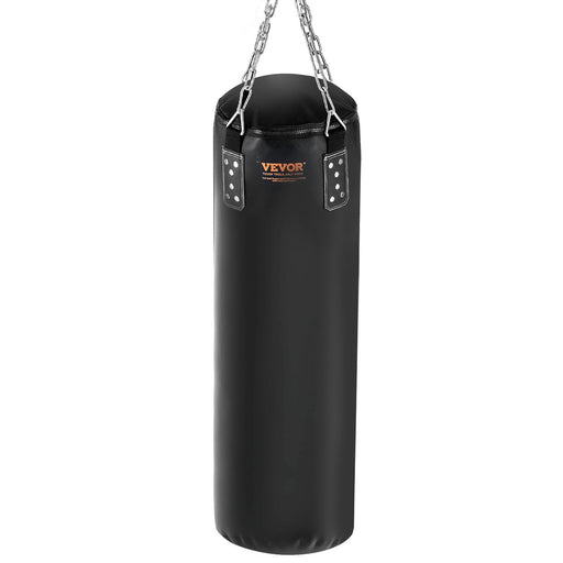 VEVOR Punching Bag for Adults, 4ft PVC Heavy Boxing Bag Set, Punching Bag with Chains and Gloves, Hanging Boxing Bag for MMA Karate Judo, Muay Thai Kickboxing Boxing, Home Gym Training, (Unfilled)