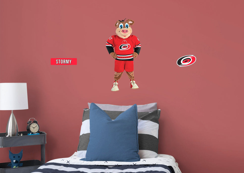 Stormy Mascot - RealBig Collection - Official NHL - Carolina Hurricanes - Reusable Vinyl Wall Decals