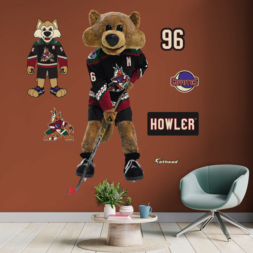 Howler Mascot - RealBig Collection - Official NHL - Arizona Coyotes - Reusable Vinyl Wall Decals