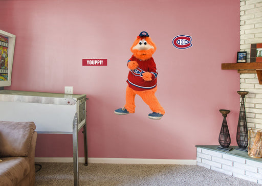 Youppi! - RealBig Mascot Collection - Official NHL - Montreal Canadiens - Reusable Vinyl Wall Decals