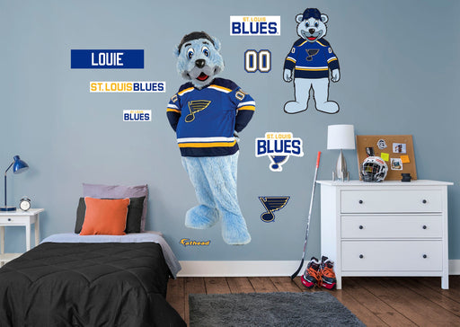 Louie Mascot - RealBig Collection - Official NHL - St. Louis Blues - Reusable Vinyl Wall Decals