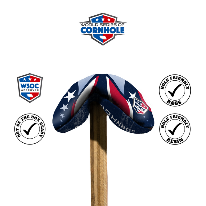 World Series of Cornhole 6-IN Professional Cornhole Bag - Patriotic Freedom by World Series of Cornhole
