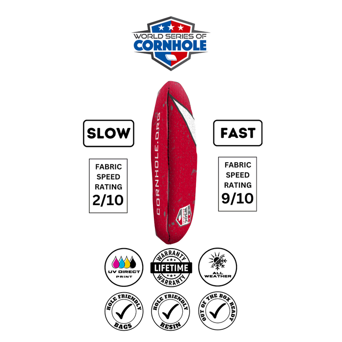 World Series of Cornhole 6-IN Professional Cornhole Bag - OH IO Talk Bubble Light by World Series of Cornhole
