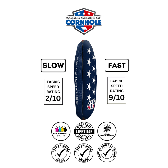 World Series of Cornhole 6-IN Professional Cornhole Bag - Stars by World Series of Cornhole