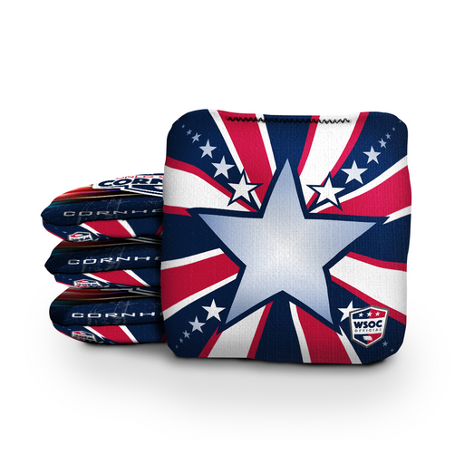 World Series of Cornhole 6-IN Professional Cornhole Bag - Patriotic Freedom by World Series of Cornhole
