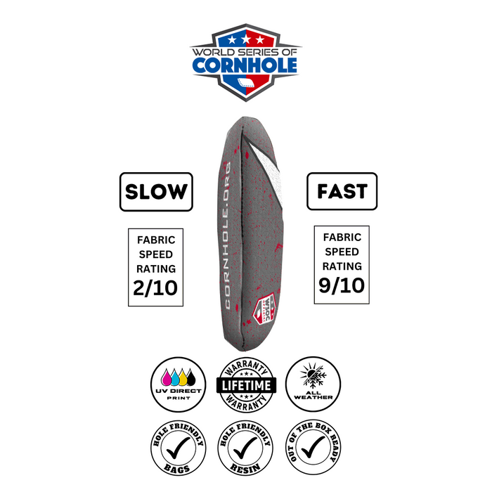 World Series of Cornhole 6-IN Professional Cornhole Bag - OH IO Talk Bubble Light by World Series of Cornhole