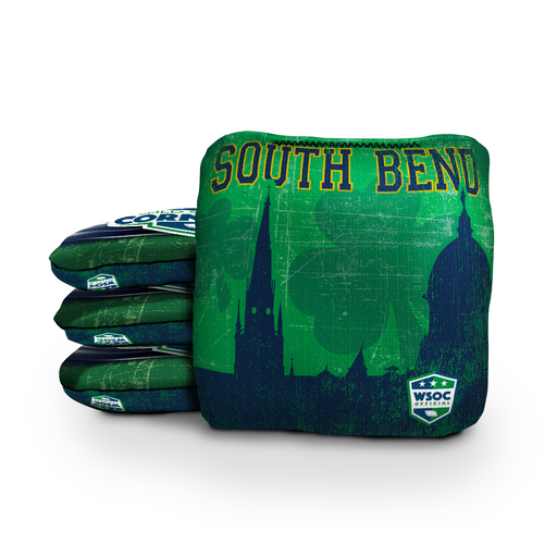 World Series of Cornhole 6-IN Professional Cornhole Bag - Notre Dame Silhouette by World Series of Cornhole