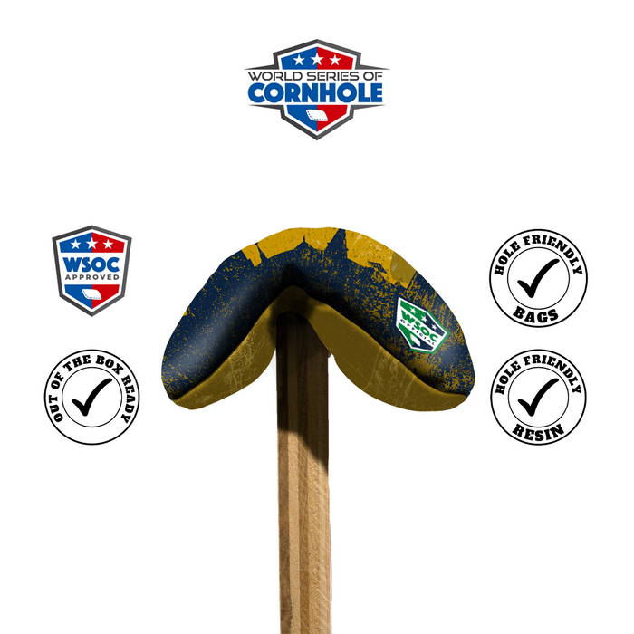 World Series of Cornhole 6-IN Professional Cornhole Bag - Notre Dame Silhouette by World Series of Cornhole