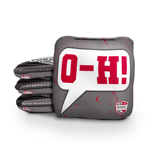 World Series of Cornhole 6-IN Professional Cornhole Bag - OH IO Talk Bubble Light by World Series of Cornhole
