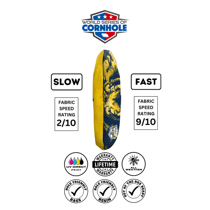 World Series of Cornhole 6-IN Professional Cornhole Bag - WSOC Michigan Wolverines by World Series of Cornhole
