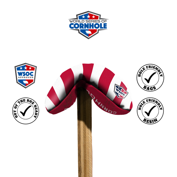 World Series of Cornhole 6-IN Professional Cornhole Bag - Flag by World Series of Cornhole