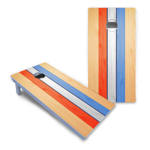World Series of Cornhole Board Official All-Weather - Retro Red White And Blue by World Series of Cornhole
