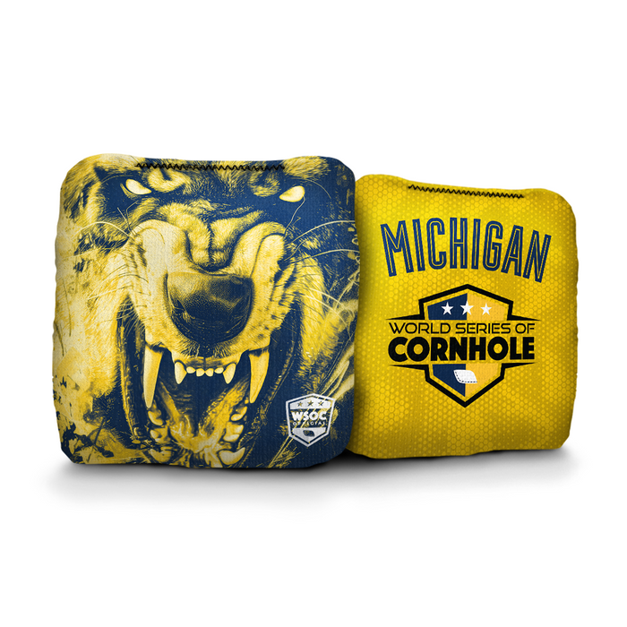World Series of Cornhole 6-IN Professional Cornhole Bag - WSOC Michigan Wolverines by World Series of Cornhole