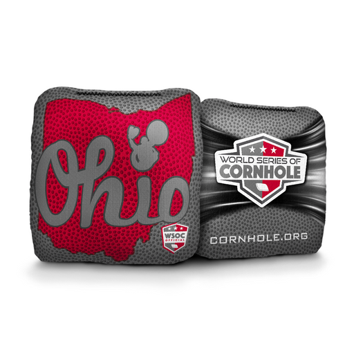 World Series of Cornhole 6-IN Professional Cornhole Bag - Ohio Script Light by World Series of Cornhole