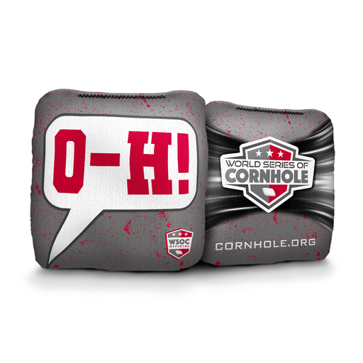 World Series of Cornhole 6-IN Professional Cornhole Bag - OH IO Talk Bubble Light by World Series of Cornhole