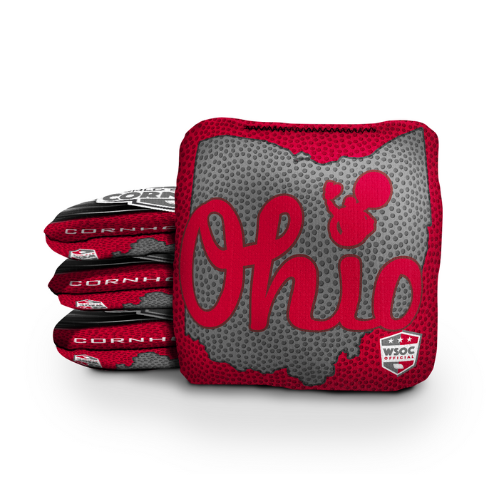 World Series of Cornhole 6-IN Professional Cornhole Bag - Ohio Script Light by World Series of Cornhole