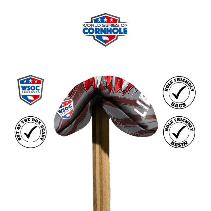World Series of Cornhole 6-IN Professional Cornhole Bag - Liberty and Freedom Eagle by World Series of Cornhole