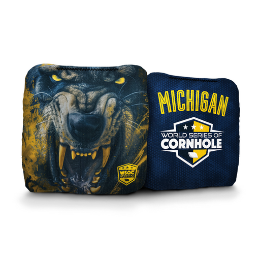 World Series of Cornhole 6-IN Professional Cornhole Bag - WSOC Michigan Wolverines by World Series of Cornhole