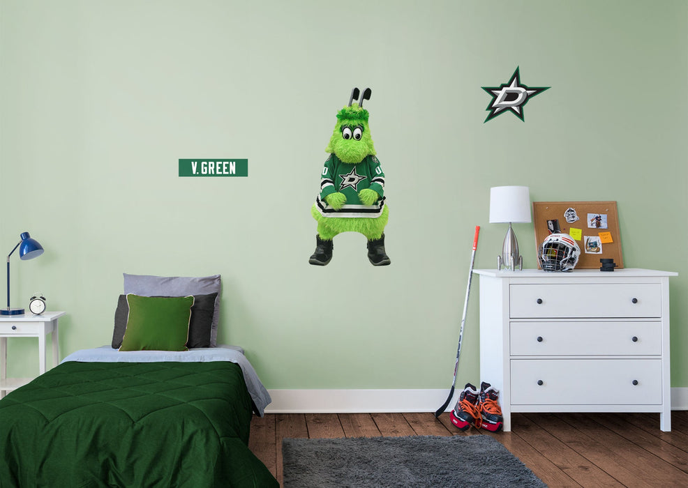 Victor E. Green - RealBig Mascot Collection - Official NHL - Dallas Stars - Reusable Vinyl Wall Decals