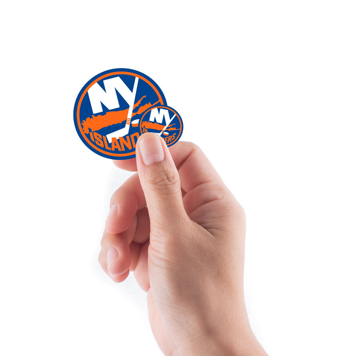 New York Islanders - 5 Logo Minis (Mixed Sizes) - Official NHL - Reusable Vinyl Decals