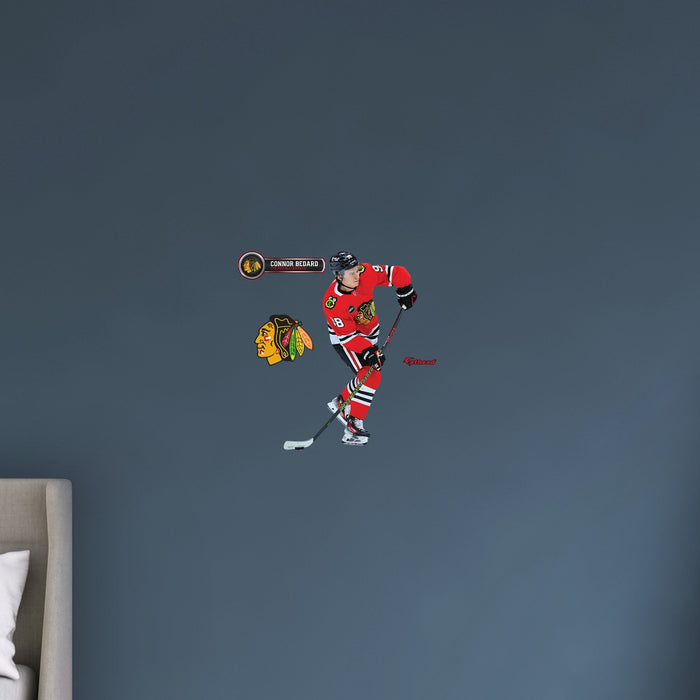 Connor Bedard - RealBig Slapshot Collection - Official NHL - Chicago Blackhawks - Reusable Vinyl Wall Decals