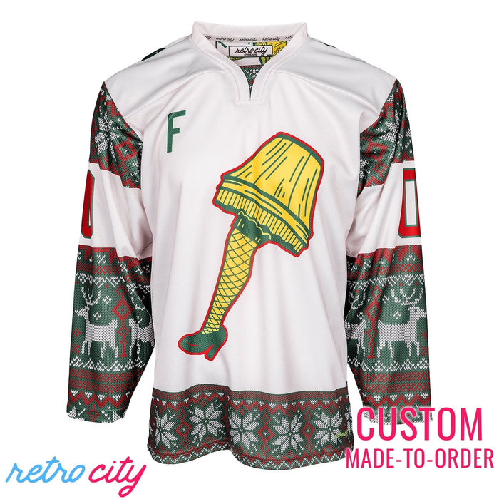 A Christmas Story Leg Lamp Fragile Ralphie Hockey Jersey
