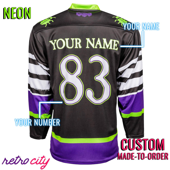 Poltergeist Lace-Up Hockey Jersey Sweater NEON
