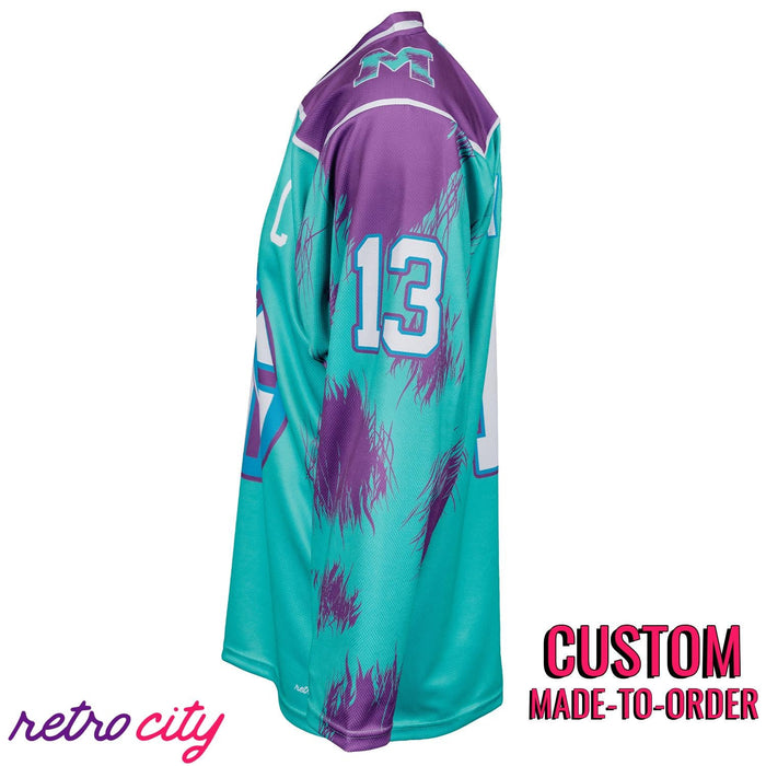 Monstropolis Monsters Hockey Jersey Sweater (Teal)