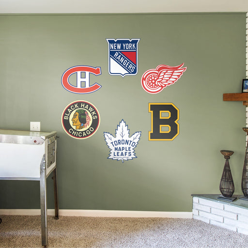 Original Six Vintage Logos - RealBig Collection - Official NHL - Reusable Vinyl Wall Decals