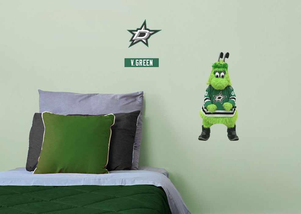 Victor E. Green - RealBig Mascot Collection - Official NHL - Dallas Stars - Reusable Vinyl Wall Decals