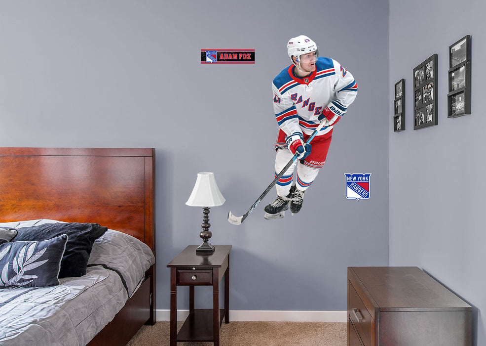 Adam Fox - RealBig Collection - Official NHL - New York Rangers - Reusable Vinyl Wall Decals #1