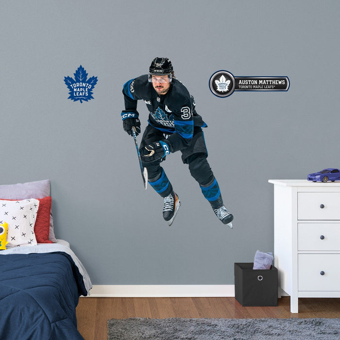 Auston Matthews - RealBig Collection - Official NHL - Toronto Maple Leafs - Reusable Vinyl Wall Decals #4