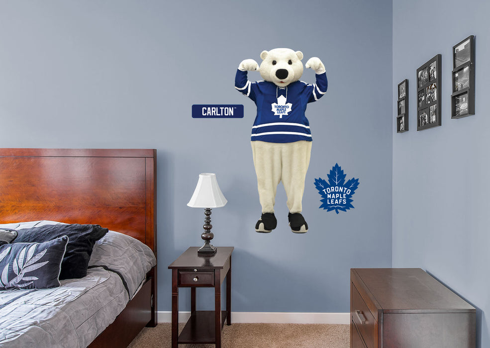 Carlton Mascot - RealBig Collection - Official NHL - Toronto Maple Leafs - Reusable Vinyl Wall Decals