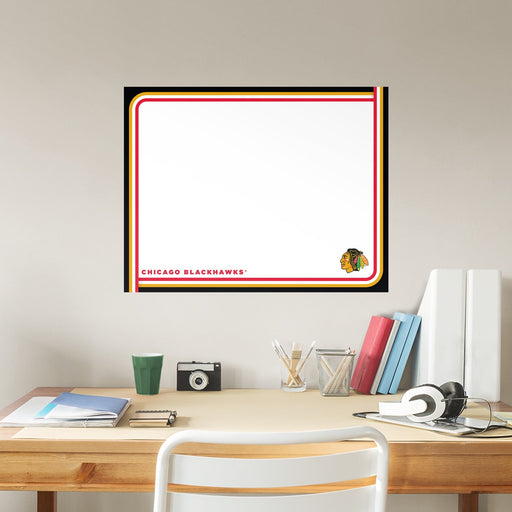 Chicago Blackhawks - Dry Erase Whiteboard - Official NHL - Reusable Vinyl Wall Decal