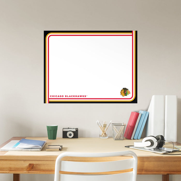 Chicago Blackhawks - Dry Erase Whiteboard - Official NHL - Reusable Vinyl Wall Decal