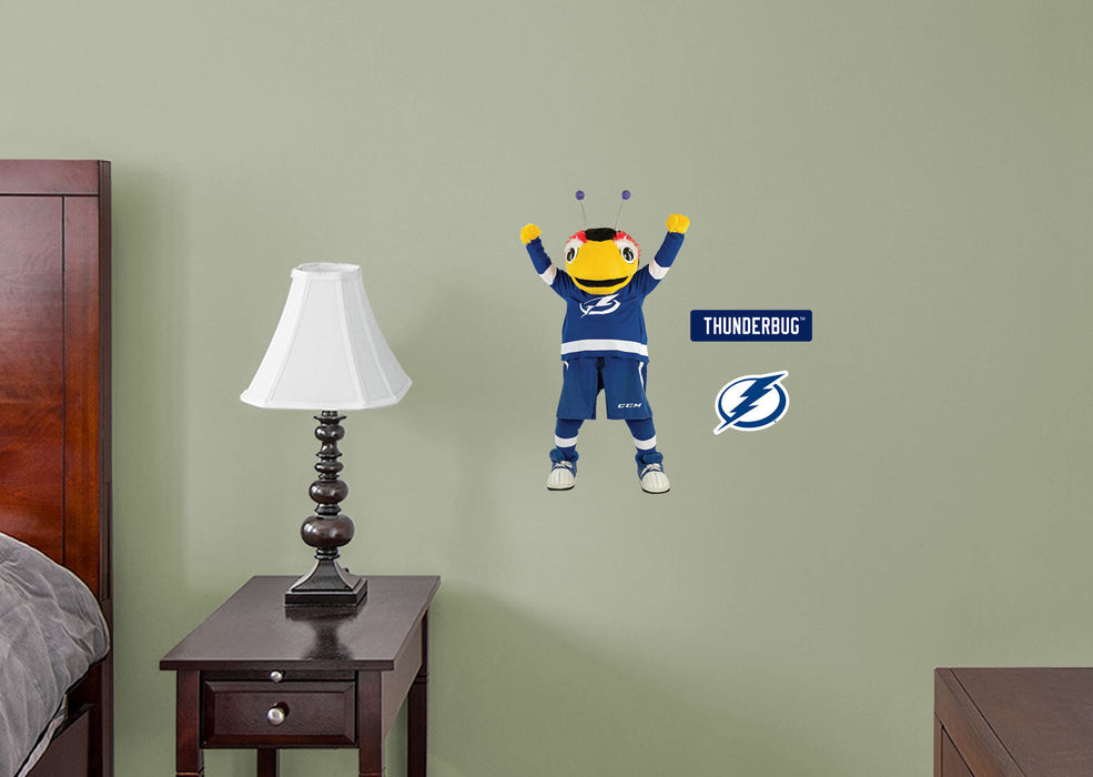Thunderbug Mascot - RealBig Collection - Official NHL - Tampa Bay Lightning - Reusable Vinyl Wall Decals
