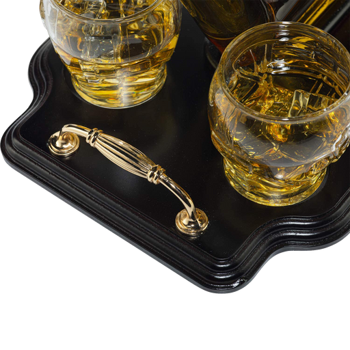 Ice Hockey Wine & Whiskey Decanter Set With 4 Helmet Whiskey Glasses by The Wine Savant 750ml Decanter 8 Ounce glasses Hockey Gift by The Wine Savant